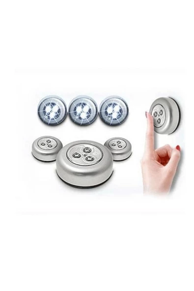 Biotech Dekoratif Çocuk Odası Led Lamba 3 Adet Vitrin Dolap Oto Araç Bagaj İçi Dokunmatik Led Işık Lamba - 2