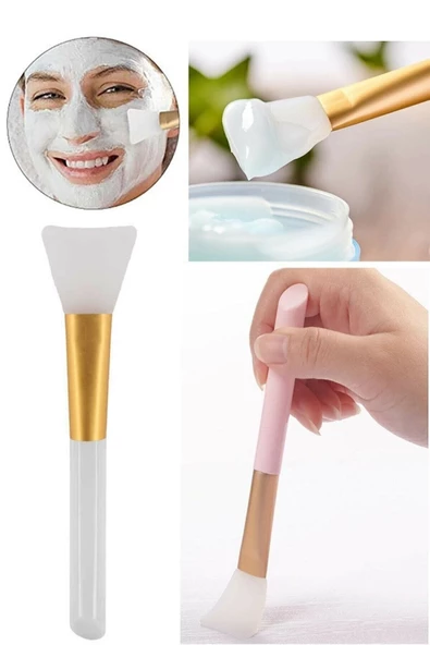 QNİAY Silikon Maske Krem Fırçası Yüz Cilt Bakım Makyaj Temizleme Fırçası - 5
