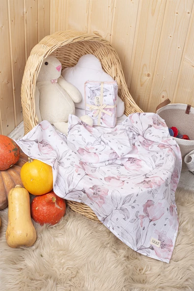 Luckka Dijital Baskılı 3'lü Müslin Örtü Seti - 75x75 cm - ZT5000 Pembe - 2