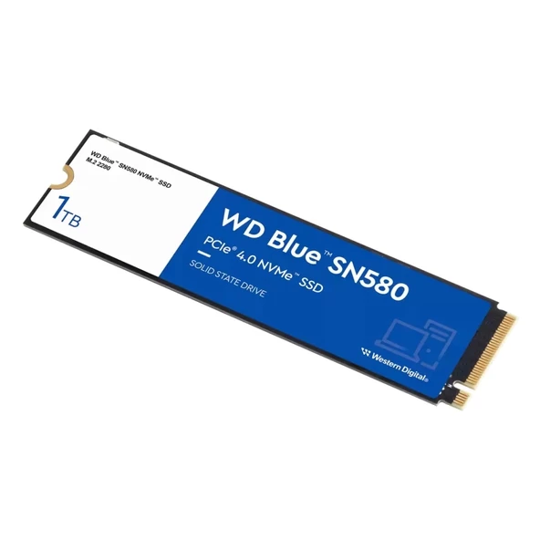 Wd Blue Sn580, Wds100t3b0e, 1tb, 4150/4150, Gen4, Nvme Pcıe M.2 2280,  Ssd