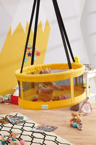 SVAVA Sepet Salıncak - Tavan Salıncağı - Çocuk Salıncağı (Sarı) - Resim 3