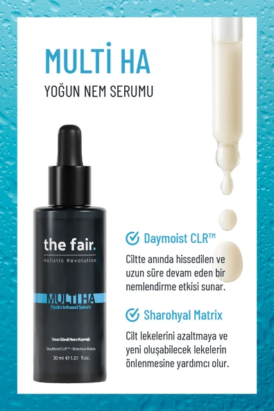 the fair. Multi HA Hydro Infused Hyalüronik Asit Vegan Nemlendirici Cilt Serumu 3 DayMoist+0.5 Hyalomatrix - Resim 2