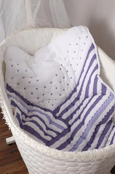 %100 Pamuk Bebek Müslin Yorgan - Oyun Matı El İşlemeli 70x100 cm - ZTD100 ZT048 - 5