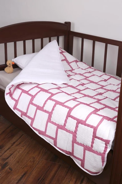 %100 Pamuk Çocuk Müslin Yorgan - El İşlemeli 100x150 cm - ZTD200 ZT112