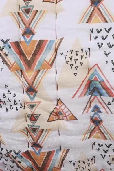 %100 Pamuk Bebek Müslin Yorgan - Oyun Matı El İşlemeli 70x100 cm - ZTD100 ZT071 - 4