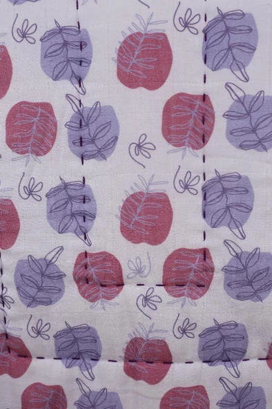 %100 Pamuk Bebek Müslin Yorgan - Oyun Matı El İşlemeli 70x100 cm - ZTD100 ZT054 - 3