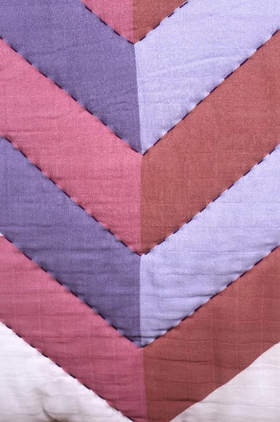 %100 Pamuk Bebek Müslin Yorgan - Oyun Matı El İşlemeli 70x100 cm - ZTD100 ZT069 - 4