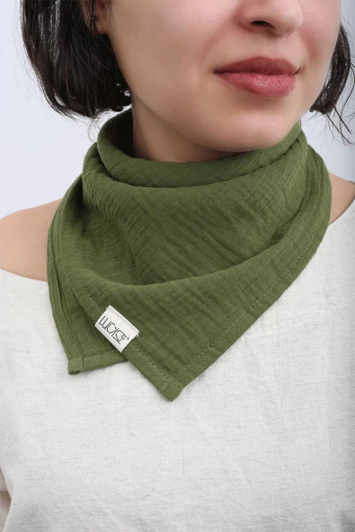 Luckka Çok Amaçlı Müslin Oyuncak , Diş Kaşıyıcı , Puset Oyuncağı , Emzik Tutacağı , Fular - ZTCRINKLETOY Haki - 5