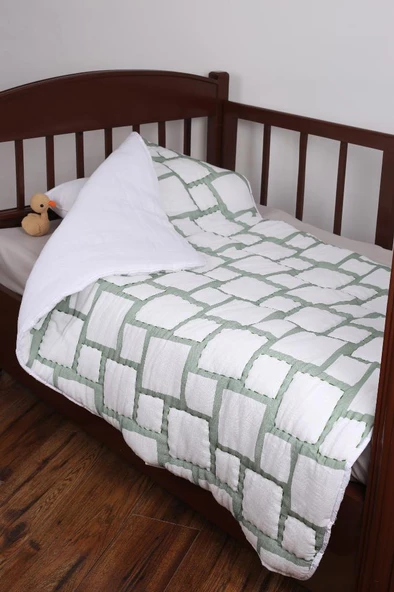 %100 Pamuk Çocuk Müslin Yorgan - El İşlemeli 100x150 cm - ZTD200 ZT113