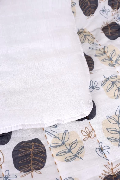 %100 Pamuk Çocuk Müslin Yorgan - El İşlemeli 100x150 cm - ZTD200  ZT118 - 4