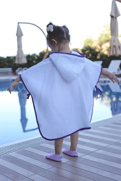 Luckka Pike Çocuk Panço & Bornoz Waffle Kumaş - ZTPNÇ00  1-5 Yaş Kırmızı - 3