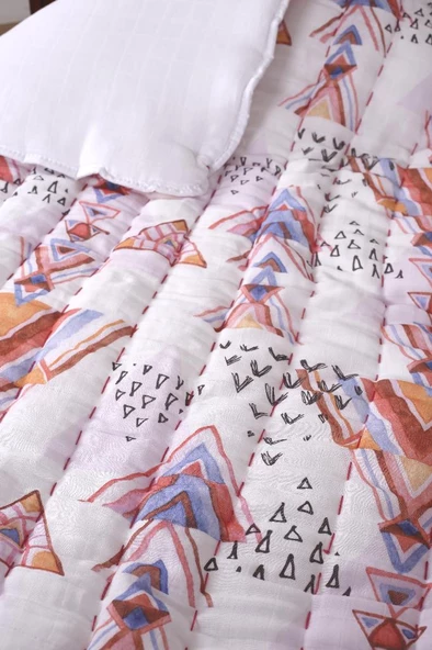 %100 Pamuk Çocuk Müslin Yorgan - El İşlemeli 100x150 cm - ZTD200  ZT090 - 5