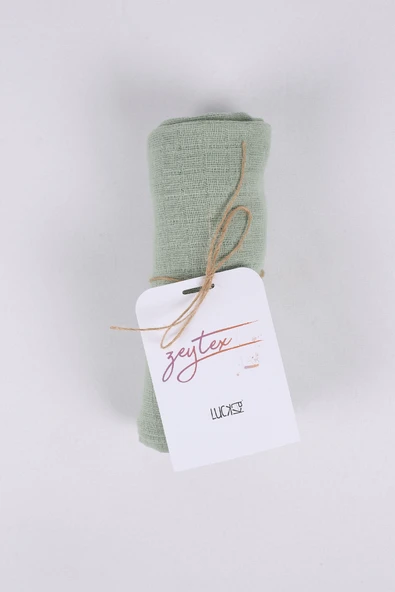 LUCKKA Renkli Çok Amaçlı Müslin Örtü Battaniye - ZTC000 Yeşil - 4