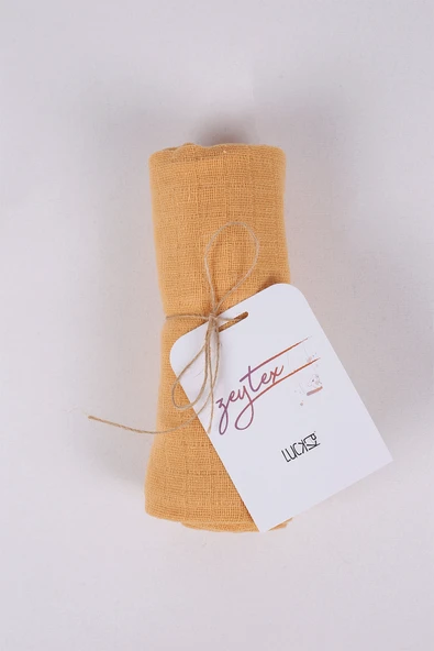 LUCKKA Renkli Çok Amaçlı Müslin Örtü Battaniye - ZTC000 Turuncu - 4