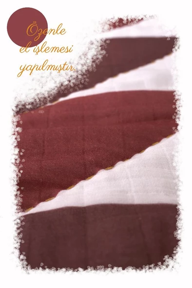 %100 Pamuk Çocuk Müslin Yorgan - El İşlemeli 100x150 cm - ZTD200 ZT103 - 3