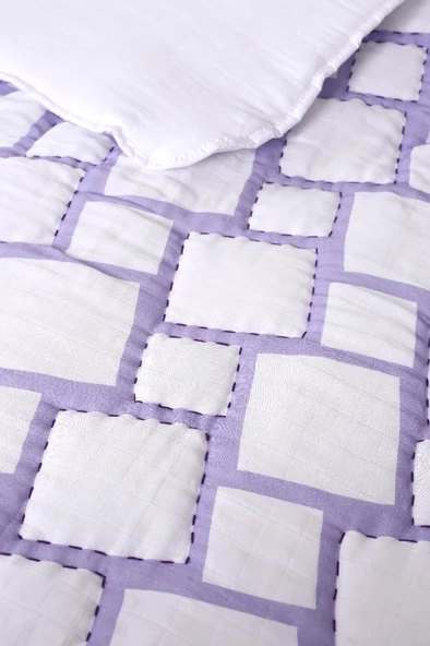 %100 Pamuk Çocuk Müslin Yorgan - El İşlemeli 100x150 cm - ZTD200 ZT115 - 5