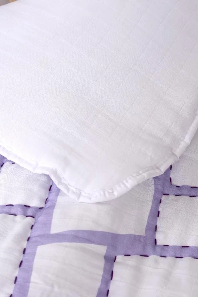 %100 Pamuk Çocuk Müslin Yorgan - El İşlemeli 100x150 cm - ZTD200 ZT115 - 4