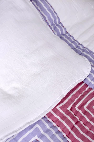 %100 Pamuk Çocuk Müslin Yorgan - El İşlemeli 100x150 cm - ZTD200  ZT106 - 4