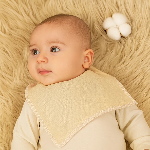 Luckka 12'li Müslin Ağız Mendili , Ter Bezi Çift Kat Dikimli 20x20 - ZT0011 12'li - 9