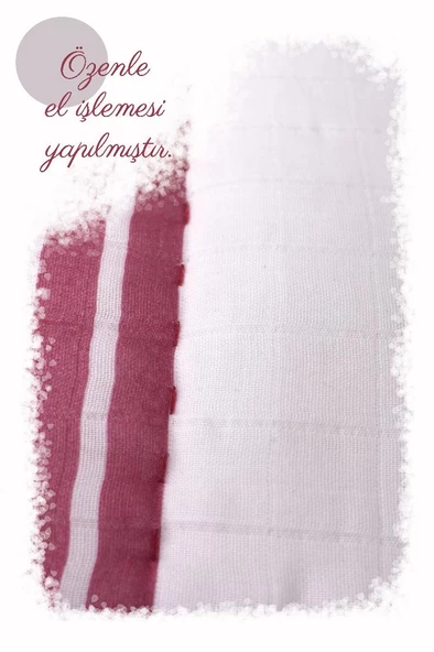 %100 Pamuk Çocuk Müslin Yorgan - El İşlemeli 100x150 cm - ZTD200  ZT106 - 3