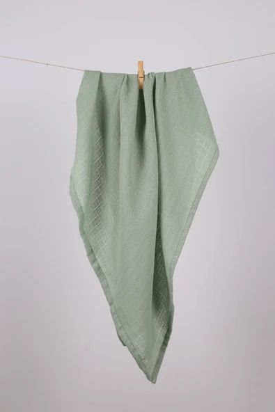 LUCKKA Renkli Çok Amaçlı Müslin Örtü Battaniye - ZTC000 Yeşil - 2