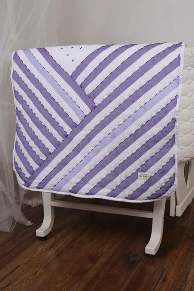 %100 Pamuk Bebek Müslin Yorgan - Oyun Matı El İşlemeli 70x100 cm - ZTD100 ZT048