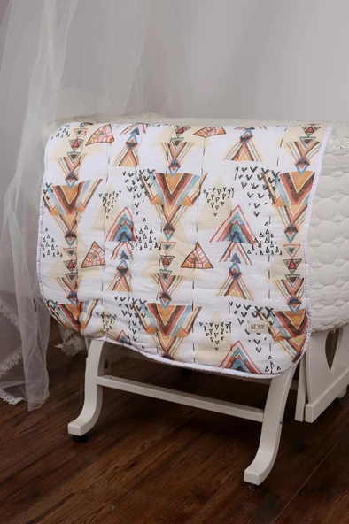 %100 Pamuk Bebek Müslin Yorgan - Oyun Matı El İşlemeli 70x100 cm - ZTD100 ZT071