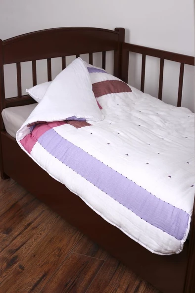 %100 Pamuk Çocuk Müslin Yorgan - El İşlemeli 100x150 cm - ZTD200 ZT097