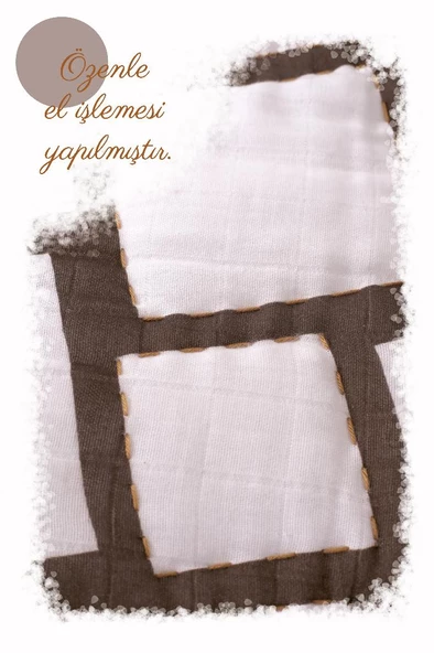 %100 Pamuk Çocuk Müslin Yorgan - El İşlemeli 100x150 cm - ZTD200 ZT114 - 3