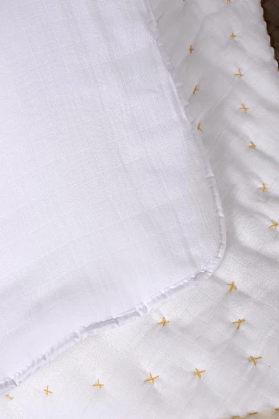 %100 Pamuk Çocuk Müslin Yorgan - El İşlemeli 100x150 cm - ZTD200 ZT086 - 4