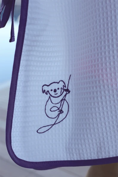 Luckka Pike Çocuk Panço & Bornoz Waffle Kumaş - ZTPNÇ00 1-5 Yaş Kırmızı - 5