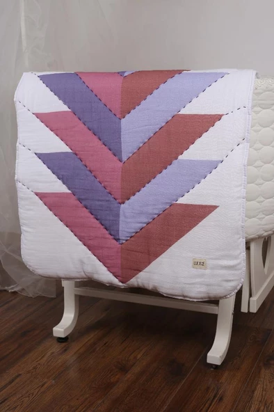 %100 Pamuk Bebek Müslin Yorgan - Oyun Matı El İşlemeli 70x100 cm - ZTD100 ZT069