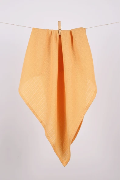 LUCKKA Renkli Çok Amaçlı Müslin Örtü Battaniye - ZTC000 Turuncu - 2