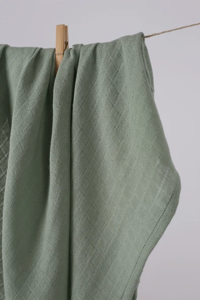 LUCKKA Renkli Çok Amaçlı Müslin Örtü Battaniye - ZTC000 Yeşil - 3