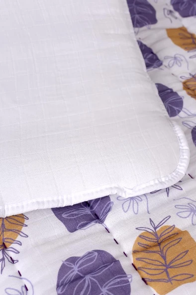 %100 Pamuk Çocuk Müslin Yorgan - El İşlemeli 100x150 cm - ZTD200  ZT119 - 4