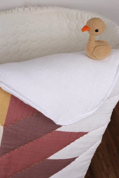 %100 Pamuk Bebek Müslin Yorgan - Oyun Matı El İşlemeli 70x100 cm - ZTD100 ZT070 - 3