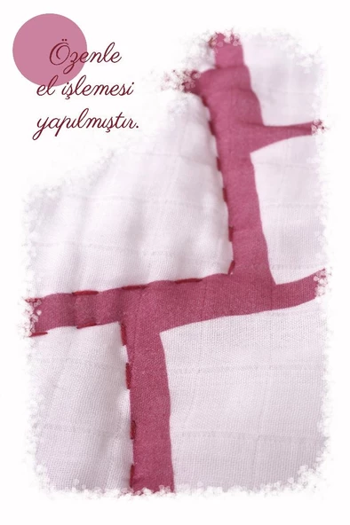 %100 Pamuk Çocuk Müslin Yorgan - El İşlemeli 100x150 cm - ZTD200 ZT112 - 3