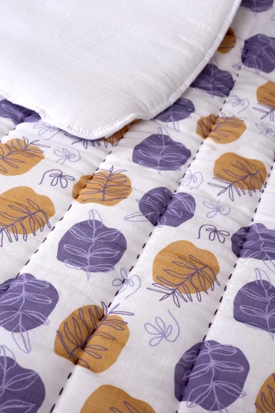 %100 Pamuk Çocuk Müslin Yorgan - El İşlemeli 100x150 cm - ZTD200 ZT119 - 5