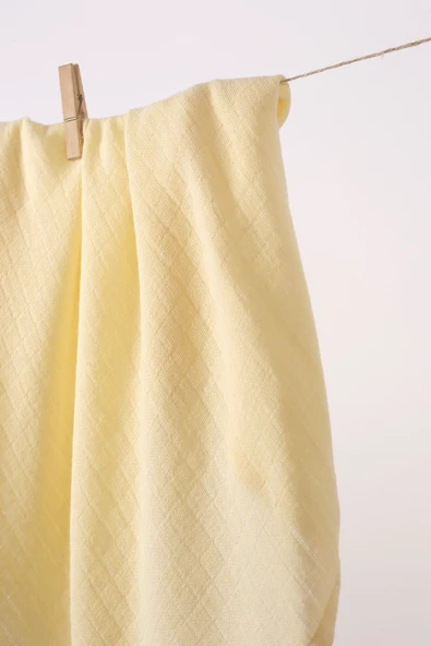 LUCKKA Renkli Çok Amaçlı Müslin Örtü Battaniye - ZTC000 Sarı - 3