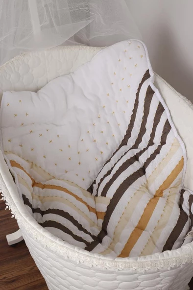 %100 Pamuk Bebek Müslin Yorgan - Oyun Matı El İşlemeli 70x100 cm - ZTD100 ZT047 - 5