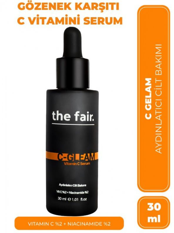 the fair. C-Gleam Leke Giderici Gözenek Bakımı Vegan Cilt Serumu 2 Vitamin C +2 Niacinamide 30ml