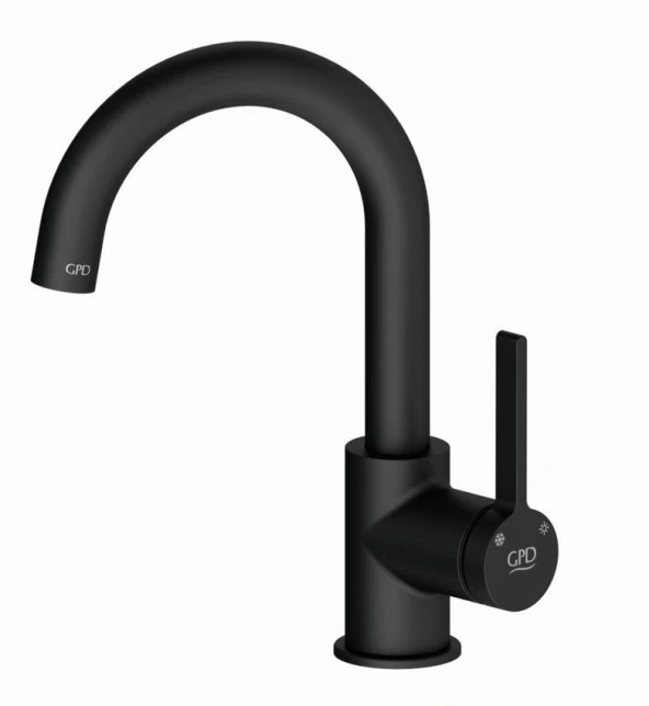 GPD GİLDO TEK GÖVDE LAVABO BATARYASI SİYAH MTL165-S