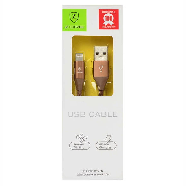 Metal Uçlu Lightning Usb Kablo