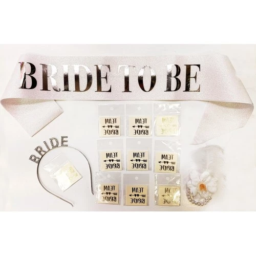 Gümüş Renk Bride Partisi Seti 13 Parça ürün görseli