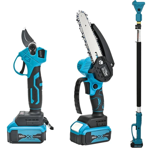 prohummer Teleskopik Kollu Bağ Makası ve Budama Testeresi Makinesi 58vf PH222