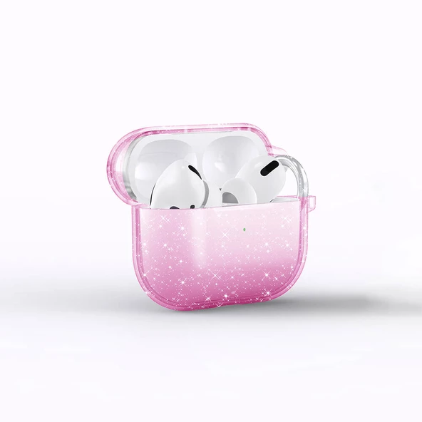 Apple Airpods 3. Nesil Kılıf Allstar Parlayan Simli Saydam Renkli (Airbag 32)