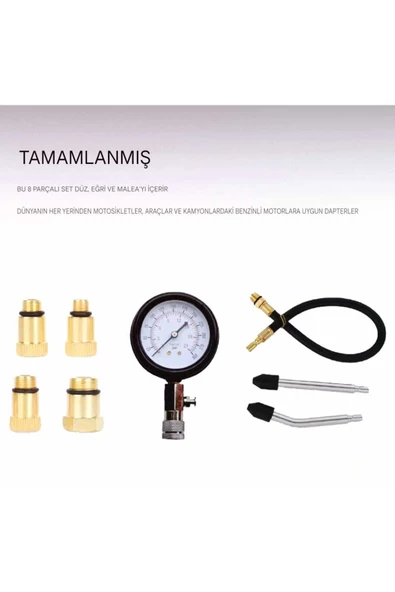 EKİNLER 8 Parça Motor Kompresyon Test Cihazı Nt0031 - 3
