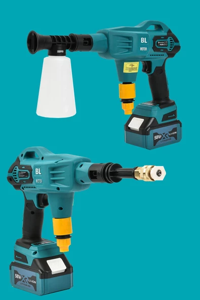 prohummer Profesyonel Kömürsüz 58vf Yüksek Basınçlı Çift Akülü Oto Araba Yıkama, Sulama, İlaçlama Makinesi - 4