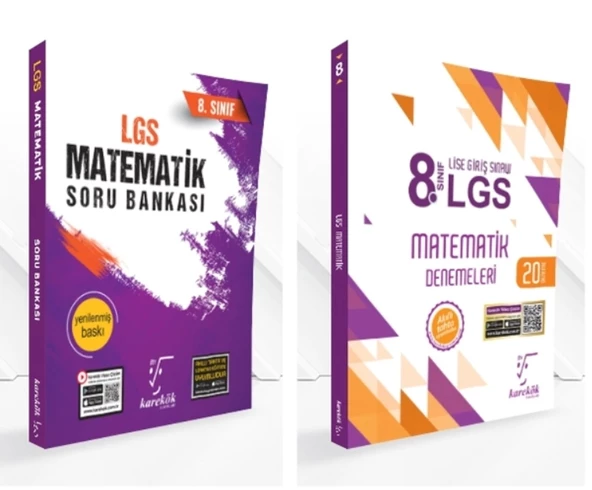 KARE KÖK YAYINLARI LGS 8.SINIF MATEMATİK SORU BANKASI + MATEMATİK 20'Lİ DENEME