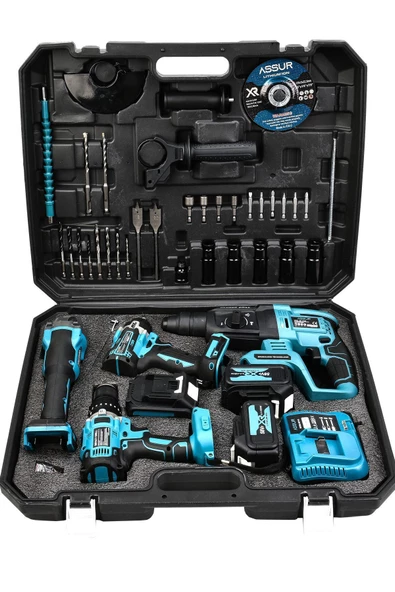 prohummer Akülü Ekinler El Aletleri Asr1041 Akülü 4lü Makine Seti 58vf 5,5-6 2 Yıl SDS Plus - 5